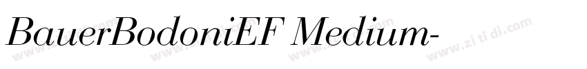 BauerBodoniEF Medium字体转换